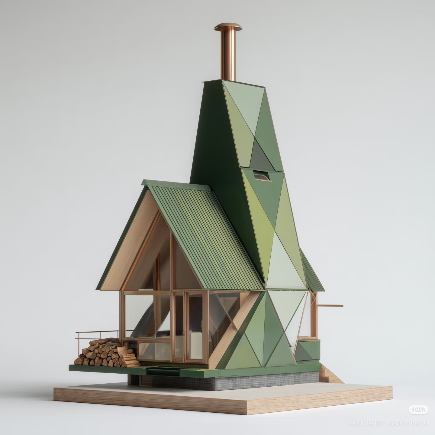 This meme features a 3D model of a cottage-style house with a green, angular, and modern design. The image includes a text overlay that says "I'm not lazy, I'm just on cottagecore time." The meme pokes fun at the idea...
