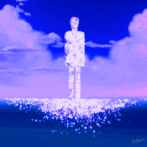 person dissolve horizon