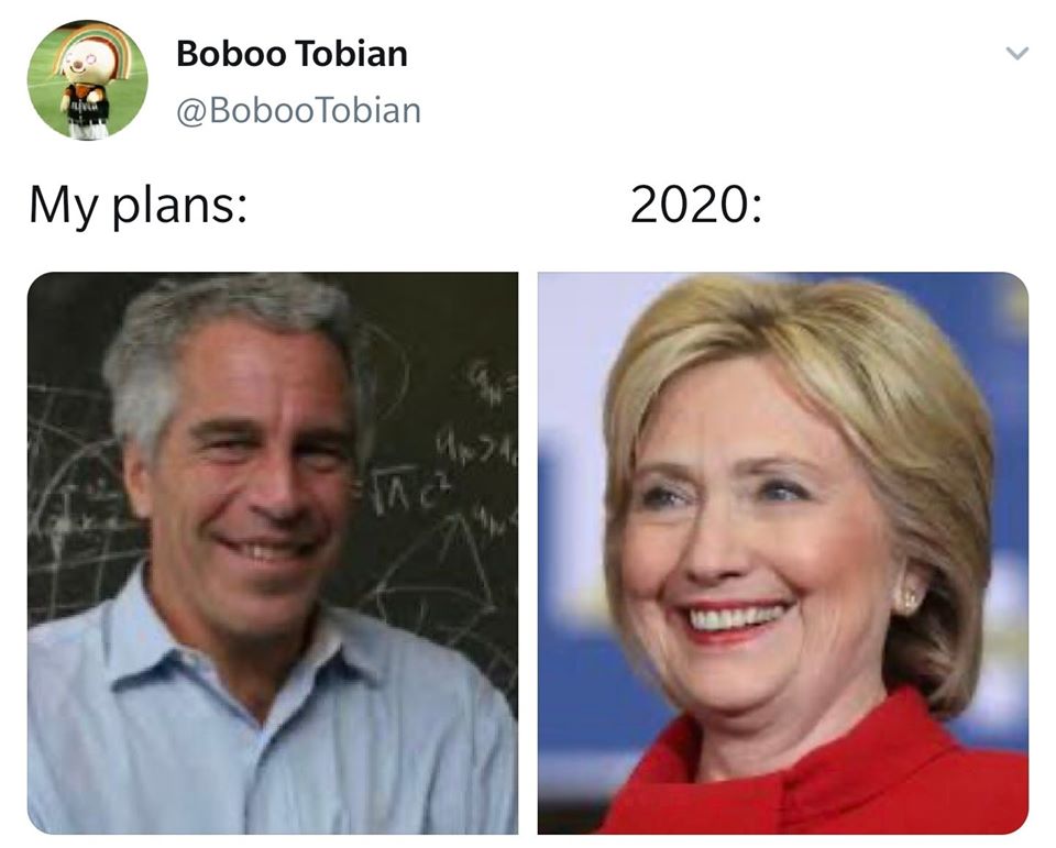 This meme is a humorous commentary on the contrast between 2019 and 2020. It features two images: one of former US President Bill Clinton, and another of former US President Bill Clinton's wife, former US Secretary of State and former US Senator, and 2016 US Democratic presidential candidate, Hillary Clinton. The meme's text reads: "My plans: 2019: Bill Clinton. 2020: Bill Clinton." The humor lies in the fact that both Bill and Hillary Clinton are both named Bill and/or Bill, making it seem like they are the same person. The meme is likely meant to be humorous and relatable, especially for those who have had to deal with multiple people with the same name.