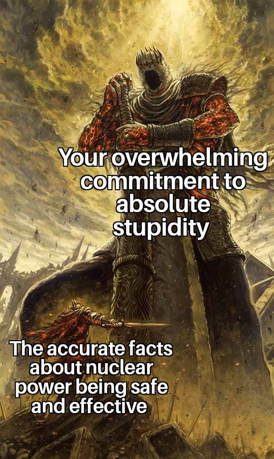 This meme features two panels. The first panel depicts a character with a shocked expression, with the text "You're about to learn something that will destroy your understanding of reality" overlaid on it. The second panel shows the same character being blown away by a massive explosion, with the text "Your overwhelming commitment to absolute stupidity" on it.