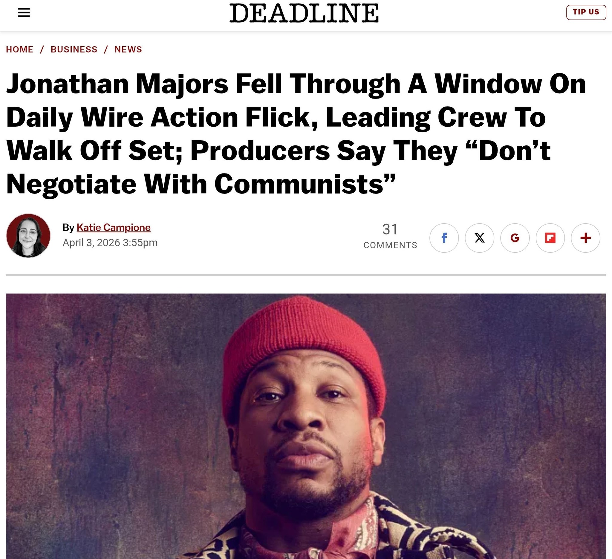 This viral meme features a confusing visual pun combining the logo for the cable TV network, **Daily Wire**, with the word "**Communism**." It references the popular sitcom *Daily Wire*, which was actually known for b...