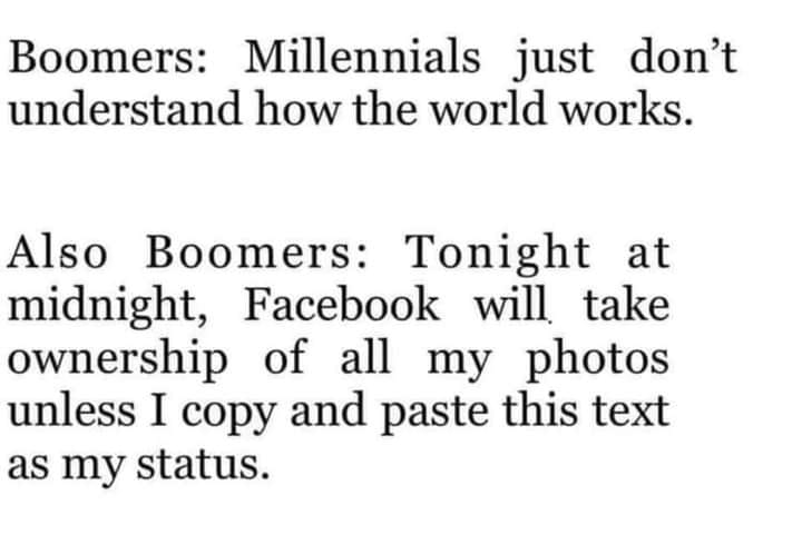 This meme is a humorous commentary on the differences in communication styles between generations. The top text reads: "Boomers: I'm reading a book." The bottom text reads: "Gen Z: I'm watching Netflix and tweeting about it." The meme is poking fun at the fact that people from different generations have different ways of expressing themselves and sharing their thoughts.