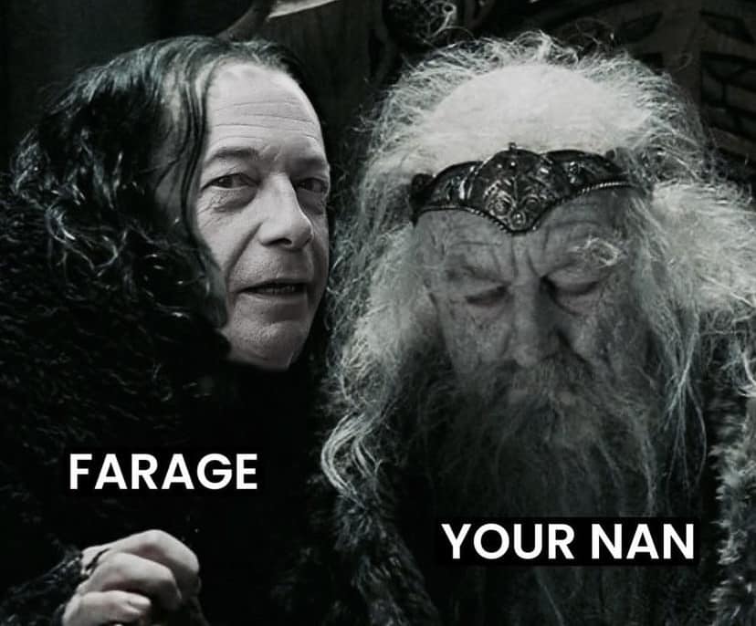 This meme is a play on the iconic scene from the Lord of the Rings where Gandalf and Saruman have a conversation. The image shows Gandalf (Ian McKellen) and Saruman (Christopher Lee) with their names replaced with "Frag" and "Rage", which are internet slang terms for "angry" and "frustrated". The text overlay reads "Frag" and "Rage" to poke fun at the idea that these characters are known for their intense emotions.