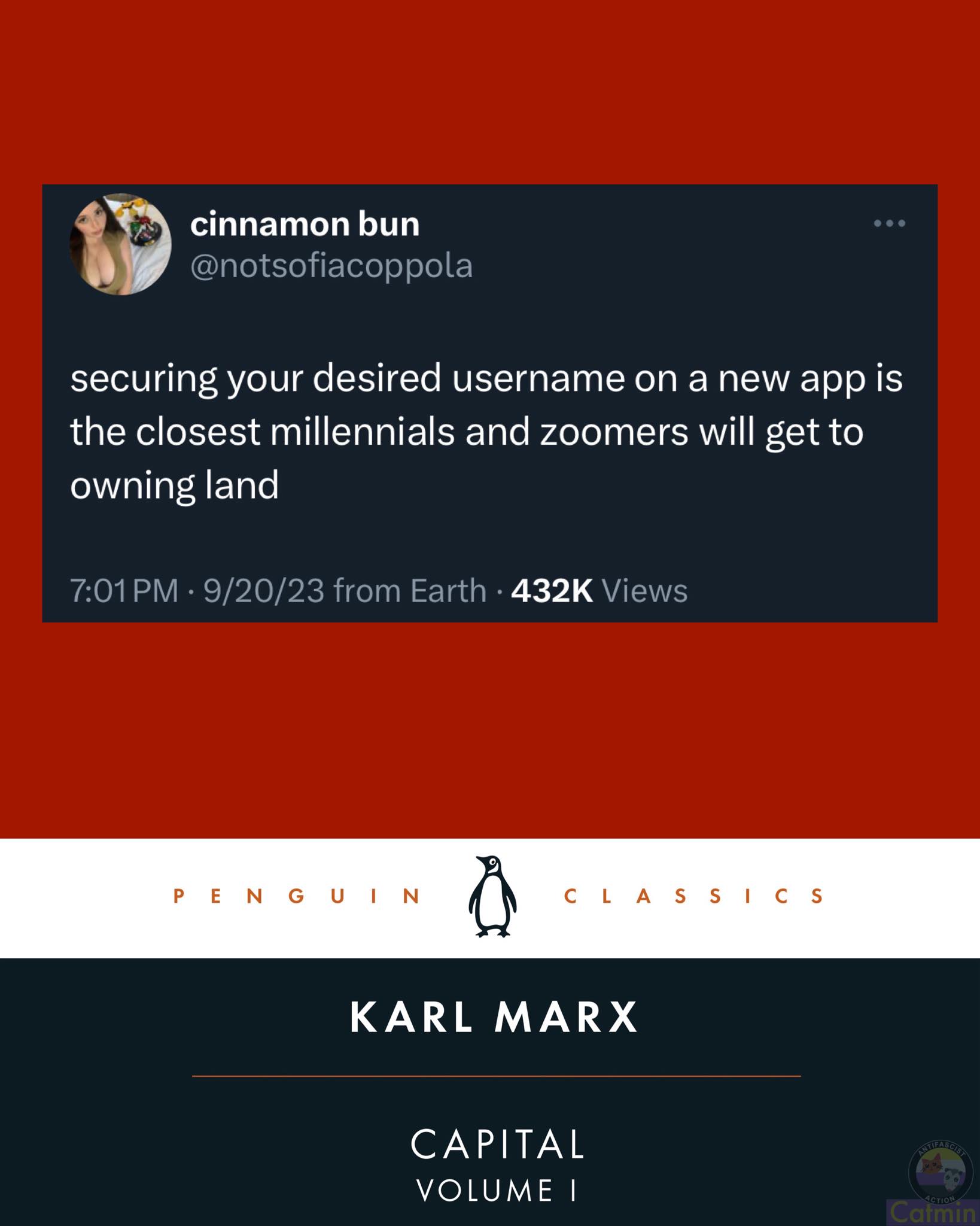 The meme is a humorous take on the concept of online security. It features a screenshot of a Twitter post that reads: "If you need to log in to a new app, it's probably a scam." The post is followed by a quote from Karl Marx's "Das Kapital," which is often used to criticize capitalism. The meme is poking fun at the idea that people are so desperate for online security that they'll give up their personal info to get access to an app.