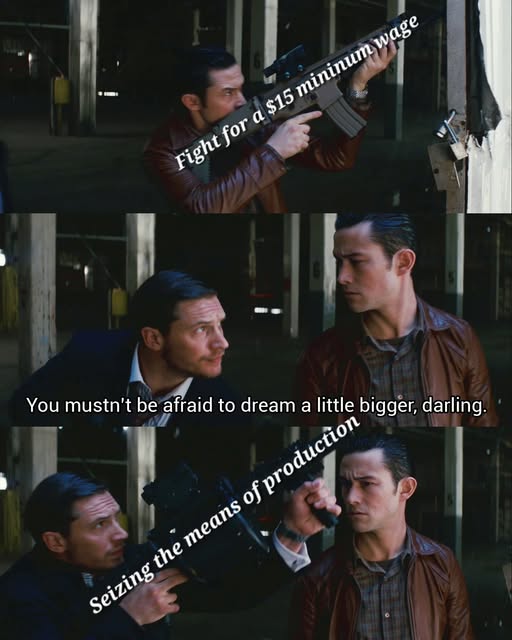 Okay, let's break down this meme image, applying the theoretical frameworks requested. It's a meme built from a scene featuring Leonardo DiCaprio and Brad Pitt in *Once Upon a Time in Hollywood*, overlaid with text re...