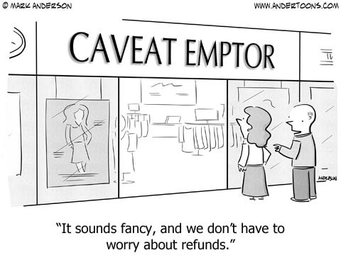 This meme is a humorous image that pokes fun at the idea of a "caveat emptor" (a phrase that means "let the buyer beware") being taken literally. The image shows a sign that says "Caveat Emptor" above a storefront, but instead of the usual phrase, it says "It sounds fancy, and we don't have to worry about refunds." The text is a play on words, implying that the store is so confident in its products that it doesn't need to worry about customers returning them.