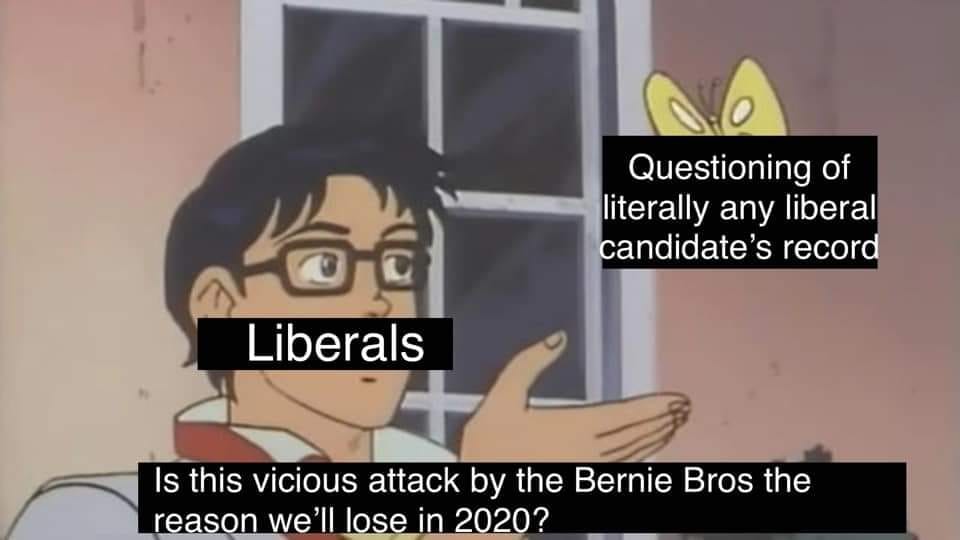 This meme is a humorous take on a 2020 presidential election debate between Joe Biden and Donald Trump. The image depicts a character from the anime "Dr. Stone" with a shocked expression, overlaid with a quote from a 2020 presidential debate between Joe Biden and Donald Trump. The text "Liberals" is written in a caption box, followed by the quote "I want to make one thing very clear. Everyone wants to make money, everyone wants to get rich, everyone wants to get rich quick. That's why I like Donald Trump. He’s a winner, he’s a champion, and we need to get him in the White House, we need to get him in the White House, we need to get him in the White House so we can make America great again."
