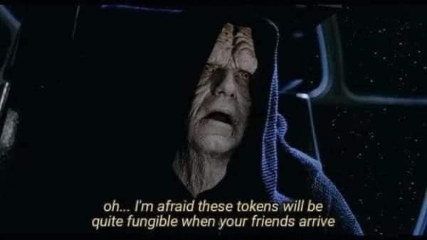 This meme is a screenshot from the movie Star Wars: The Empire Strikes Back, featuring Darth Vader's iconic line "When I left you, I was but the leader of a rebel faction. Now, I am the Emperor of a galaxy in flames." The meme is a humorous take on this quote, with the text "I am the Emperor of a galaxy in flames" replaced with "I am the Emperor of a galaxy in loans".