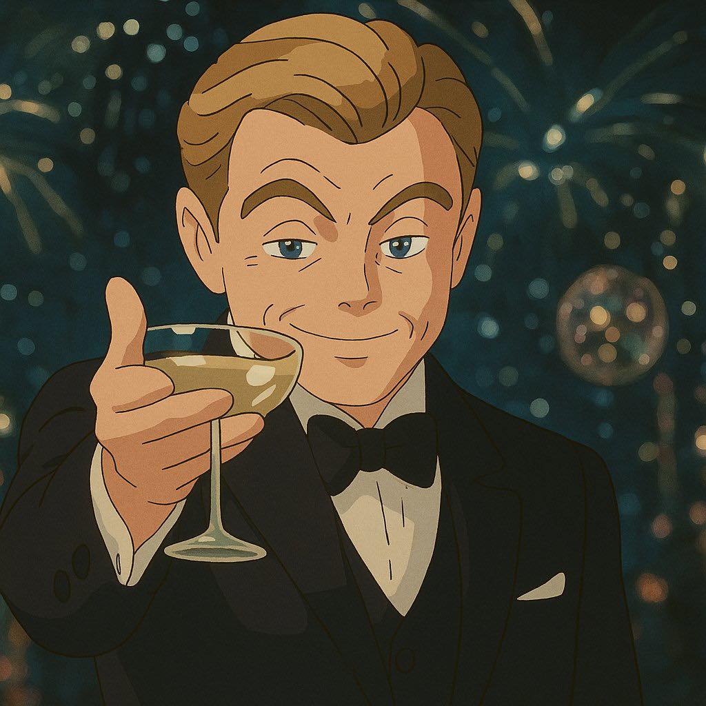 The meme features a screenshot of a character from the 1997 film "The Wicked One" (also known as "Wicked" or "The Wicked One" in some countries), who is depicted with a smug expression and holding a glass of champagne. The text "I'm not a morning person" appears on the image, implying that the character is not a fan of mornings. The overall tone of the meme is humorous and sarcastic, poking fun at the idea that some people are not morning people.