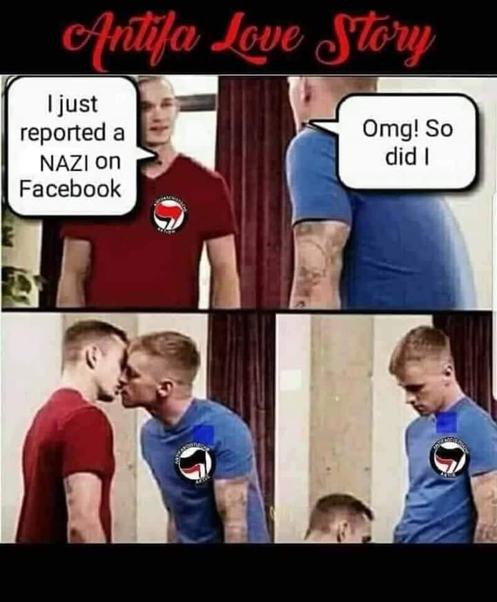 The meme is a play on the phrase "I can explain it better than a TV book" and features a photo of two men kissing, with a caption that reads "I just reported a Nazi on Facebook". The meme is poking fun at the idea that someone is so proud of themselves for doing something that's considered basic, like reporting a Nazi on social media.