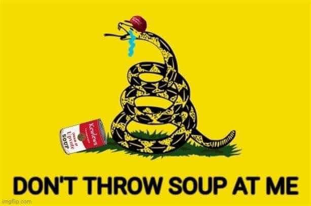 The meme features a snake eating a can of soup, with the snake's body forming the shape of the Gads­­­­­­­­­­­­­­­­­­­­­­­­­­­­­­­