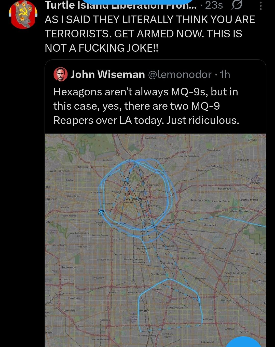 This meme is a screenshot of a Twitter conversation between two users. The top tweet is from a user who claims to have seen a UFO and a "reptilian" alien, and the bottom tweet is a response from a user who is skeptical of the first user's claims. The text in the image reads: "In the 70s I saw a UFO and a reptilian alien. I've been telling you for years. You're just jealous that you haven't seen anything like that. I've been telling you for years. You're just jealous that you haven’t seen anything like that."