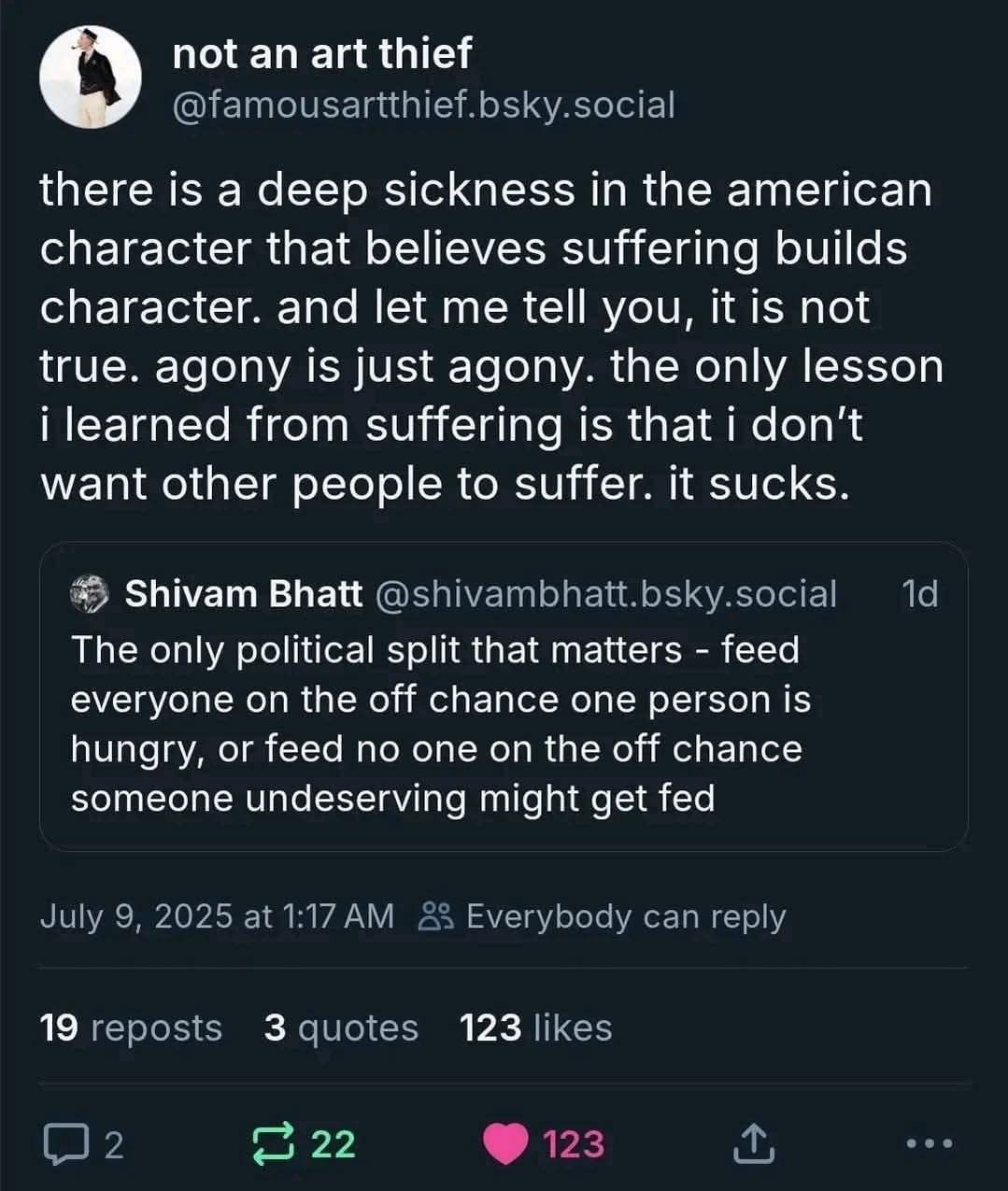 This meme is a satirical commentary on the intersection of politics and food, using the example of a fictional character to illustrate the absurdity of prioritizing food distribution over politics. The meme features a...