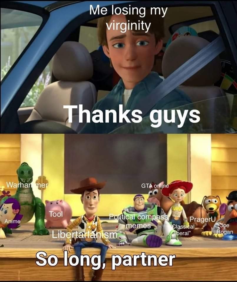 The meme is a screenshot from the movie "Toy Story" where a toy character named Buzz Lightyear is saying goodbye to his friends. The text on the image reads: "So long, partner" and "Thanks guys" which are said by Buzz Lightyear in the movie. The meme is likely used to express a sense of parting or goodbye, and is often used in a humorous or ironic way to say goodbye to someone or something.