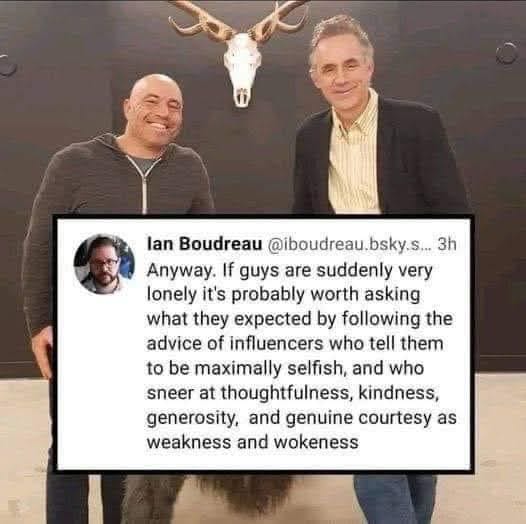 The meme is a photo of two men standing together, with a caption that reads: "If you're not living on the edge, you're taking up space." The text is attributed to a Twitter user named Ian Boudreau, who shares a quote from a popular phrase that is often attributed to an unknown source. The quote is a phrase that is often used to encourage people to take risks and live life to the fullest.
