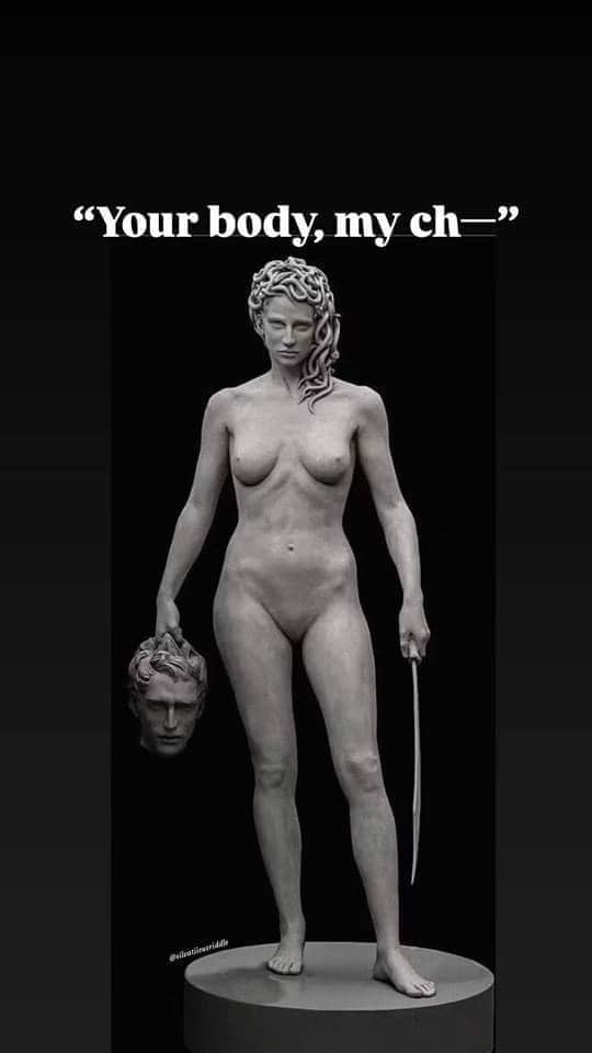 This meme is a play on the famous statue of David, but with a twist. The image shows a statue of David, but instead of a sword, he's holding a knife to his own head, and the phrase "I'm not a monster" is written above it. The text "I'm not a monster" is a reference to a famous line from the TV show "The Good Place", but in this meme, it's used in a humorous way to poke fun at the idea that David is not a monster, but is actually a very angry and violent person.