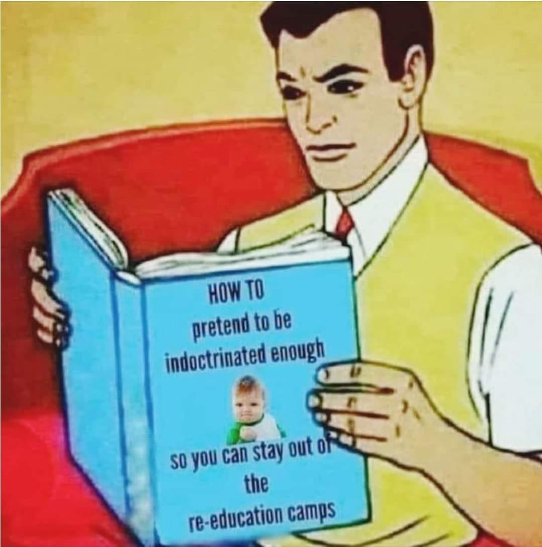 The meme is a play on the idea that "read" can be pronounced as "red" and is used to make a humorous comment about the book's title. The image likely shows a person holding a book with the title "How to Read" or something similar.