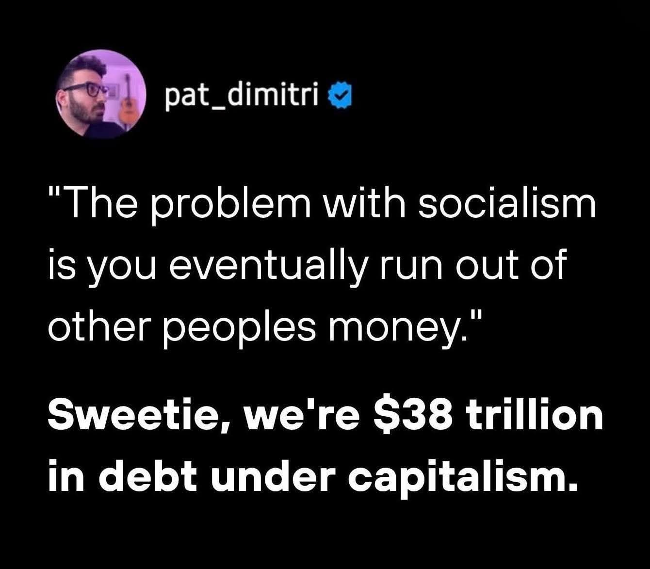 This anti-neoliberal joke plays on the idea that socialism fails because it lacks private ownership of resources. It starts by quoting a critic who argues that without private property, the economy will eventually run...