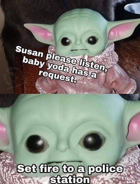 This meme features a picture of a baby Yoda, a character from the Star Wars franchise, with a caption that plays on the idea of a child's innocent and curious nature. The text reads: "Baby Yoda: 'I don't want to go to bed, I want to watch Netflix.'" The meme is likely meant to be humorous and relatable, poking fun at the idea that even the youngest of children can be resistant to bedtime and want to engage in activities like watching TV.