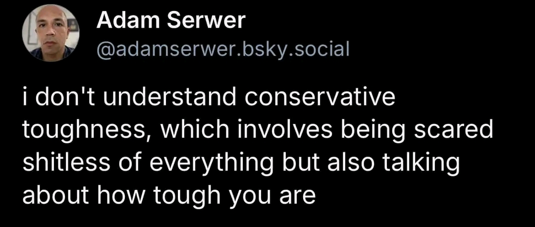 The meme is a humorous commentary on the concept of "conservative" or "right-wing" politics, specifically the idea that a person's emotional response to a situation is not a reliable indicator of their actual politics...
