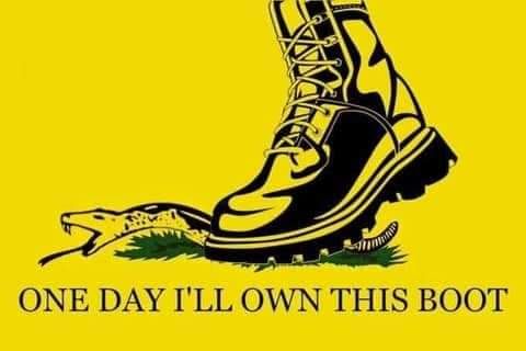 This meme is a reference to the American Revolutionary War and the "Don't Tread on Me" flag. The image features a snake, a symbol of the American Revolution, wrapped around the foot of a British soldier's boot, with the phrase "Don't Tread on Me" written above it. The meme is a humorous and ironic take on this classic image, with the phrase "One if by land, two if by sea" changed to "One if by land, two if by sea, but one if by boat, I'll be the one to make you walk the plank!"