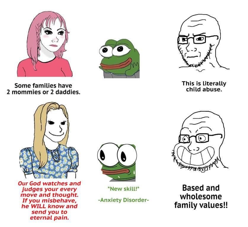 This meme is a humorous commentary on the differences between online personalities and their real-life counterparts. It juxtaposes the online persona of Pepe the Frog, a popular internet meme, with various stereotypes of online personalities. The text accompanying the meme reads: "Some people are like Pepe on the internet, but in real life they're like..."
