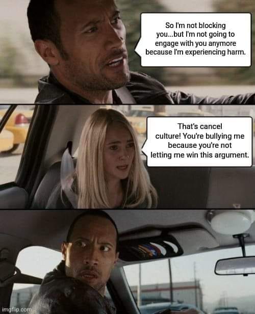 This meme is a screenshot from the 2013 movie "Fast & Furious 6" where Dwayne "The Rock" Johnson's character, Luke Hobbs, is driving and his passenger, a woman, is being threatened by a villain. The text in the image is a quote from the movie, but it's been edited to be a humorous and relatable conversation between two people on the internet, where one person is trying to get out of an argument and the other is being stubborn.