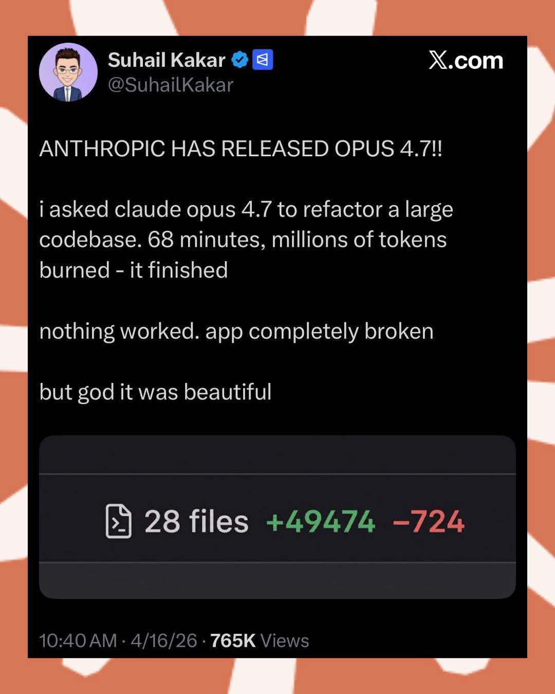 This meme illustrates the frustrating paradox of **Model Collapse**, where a Large Language Model (LLM) generates fluent, coherent text that makes no logical sense or utility. The user describes asking Claude Opus to...