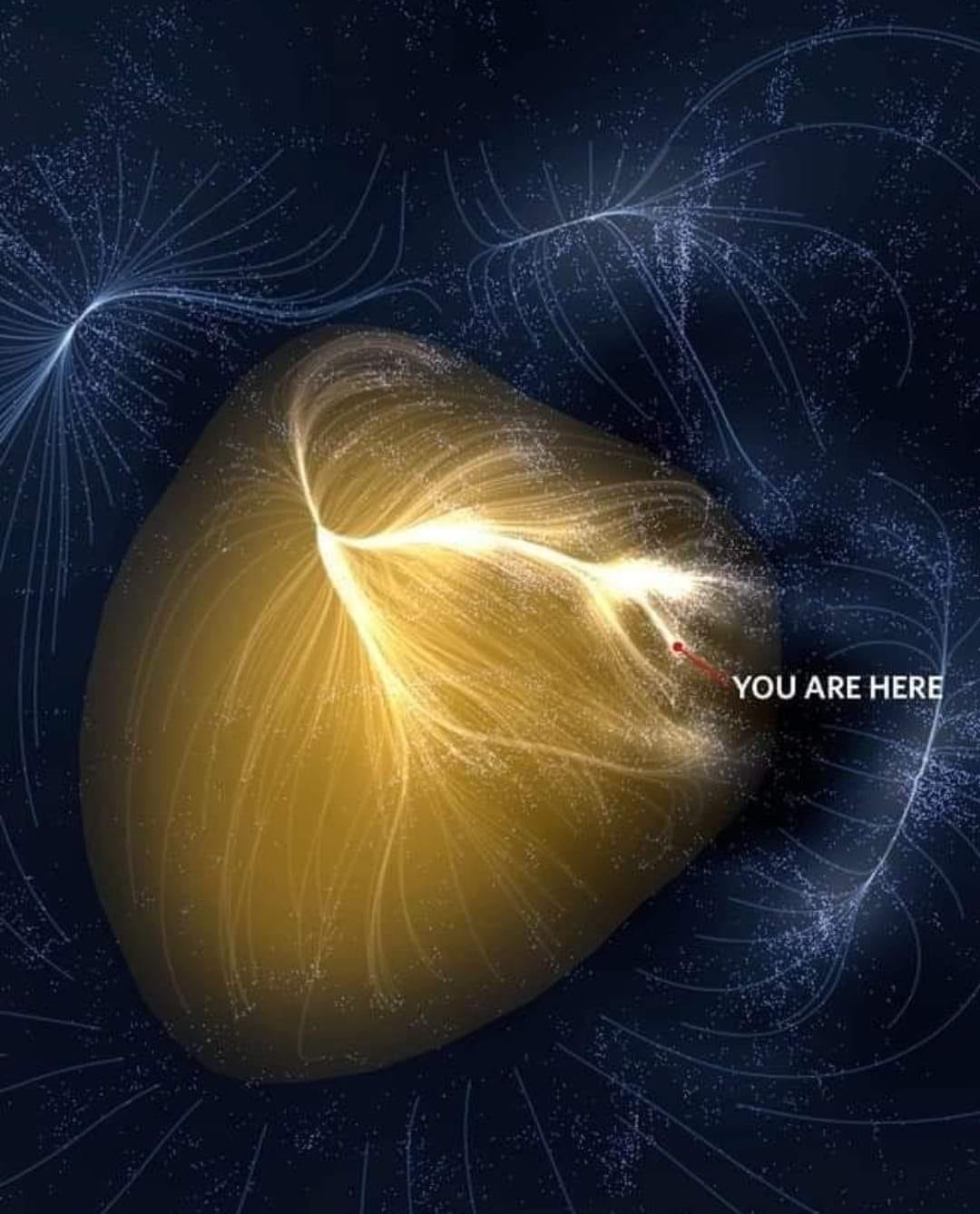 This meme is a simple image of a black hole with a caption "You are here". It's a humorous way of saying that someone is small and insignificant in the grand scheme of the universe, much like a tiny dot on a massive black hole's event horizon.