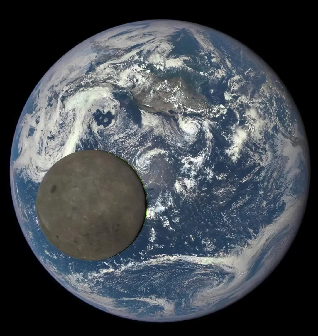 This meme is a picture of the Earth from space, but with the Moon photoshopped to be ridiculously large and covering a huge portion of the planet. The image is captioned "I just spent 5 minutes on my phone and I'm still not sure if I'm in the US or Mexico".