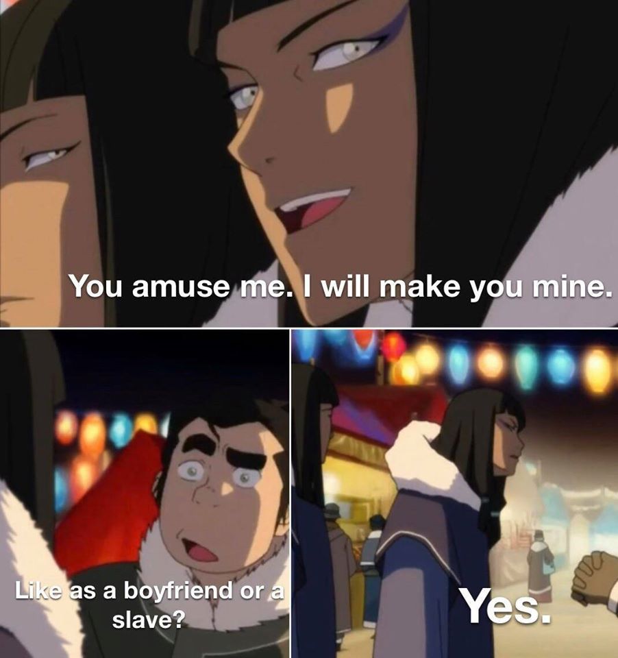The meme is a humorous exchange between two characters from the animated series "Avatar: The Last Airbender." The first character, Azula, says "You amuse me. I will make you mine." The second character, Zuko, responds with a sarcastic remark, "You amuse me. I will make you mine." The meme pokes fun at the similar phraseology of the two characters' lines, implying that Zuko is being sarcastic and ironic.
