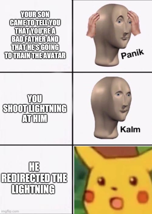 This meme is a humorous take on a common parenting experience. The image depicts a child who has been watching a movie or TV show with a character who has a similar personality to the child's real-life father. The child, frustrated with the father's behavior, says "You're just like the dad from [insert movie/TV show name]!" The father, taking offense, responds with a witty remark that is often a clever insult or a humorous comparison.