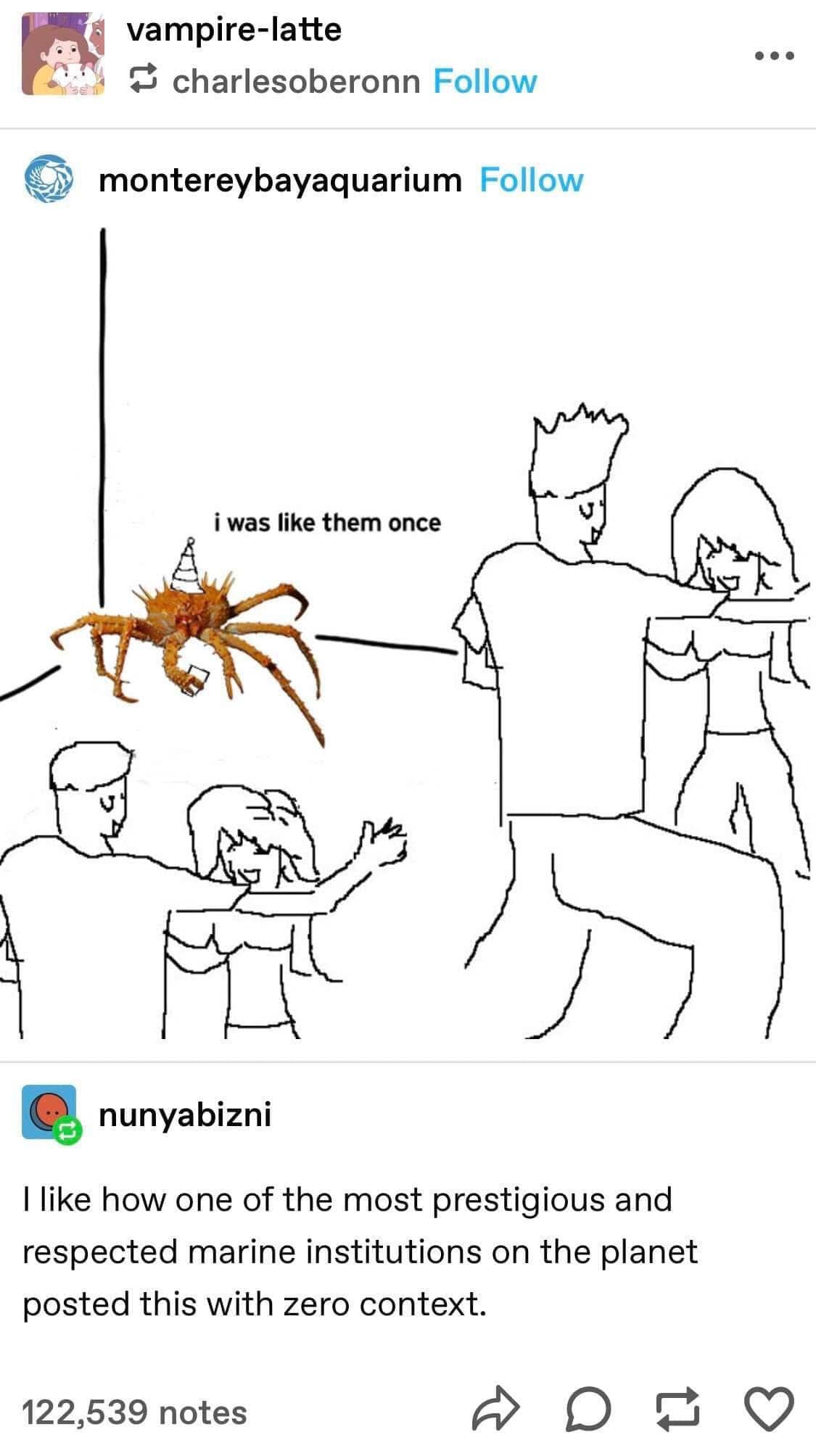This meme is a humorous image that depicts a group of people in a museum exhibit, with a large spider in the center. The text "I was here" is written in a small font above the spider, implying that the person is making a sarcastic comment about being in the exhibit. The image is captioned with the text "I was here" and a comment from a user named "vampire-latte" saying "I was here" is a common phrase used to express that someone has visited a place, but in this case, it's being used in a humorous way to imply that the person is making a joke about being in the exhibit.