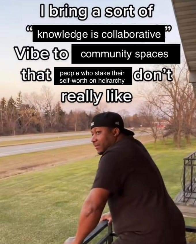This meme is a screenshot of a person looking out at a scenic view, with a caption that reads: "I bring a sense of 'I'm a good person' to the conversation, but I don't have any real skills or knowledge to share. I just want to be seen as a good person, so I'll bring a sense of 'I'm a good person' to the conversation, but I don't have any real skills or knowledge to share. I just want to be seen as a good person, so I'll just say 'I'm a good person' and then leave."  The meme is making a humorous comment about people who try to be seen as good people without actually doing anything to earn that reputation.