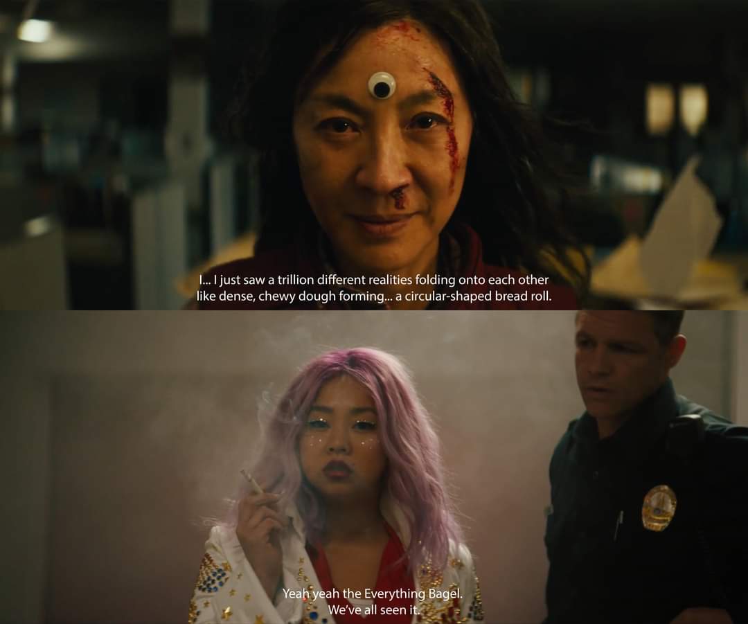 This meme is a screenshot from the TV show "She-Hulk: Attorney at Law" where the character Jen Walters (She-Hulk) is trying to explain the complexities of the multiverse to a police officer. The meme is a humorous commentary on the absurdity of the situation, with the caption "I just saw a trillion different realities" implying that the character is experiencing a mind-blowing and surreal experience. The text is accompanied by a comedic image of Jen Walters looking bewildered and the police officer looking confused.