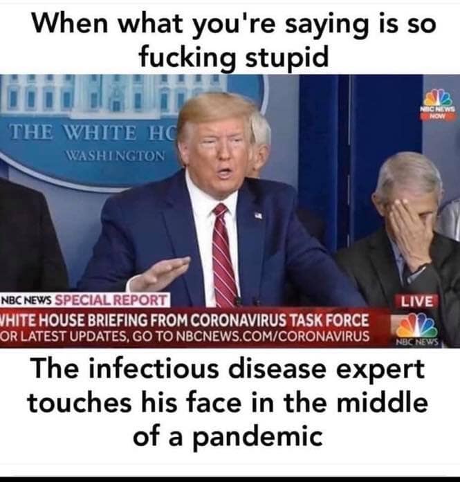 This meme is a screenshot of a news conference with President Trump. The top caption reads "When you're trying to explain something to someone who's not listening" and the bottom caption reads "When you're trying to explain something to someone who's not listening". The image shows Trump with his hand up, as if he's about to say something, and a caption "When you're trying to explain something to someone who's not listening".