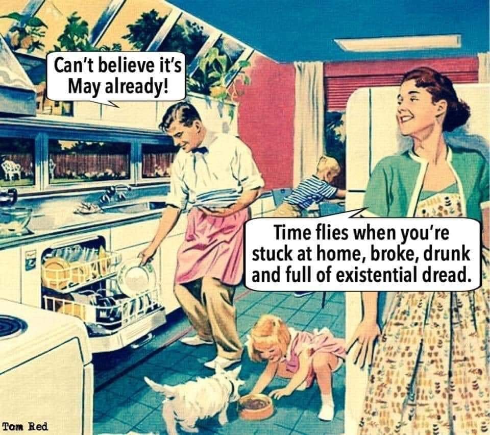 This meme is a play on the classic "I'm not a morning person" joke, but with a sci-fi twist. The image shows a 1950s-style family in their kitchen, but with a futuristic twist: the father is saying "I'm not a morning person" while the mother is responding with a humorous and absurd reason for his lack of morningness. The text "I'm not a morning person" is overlaid on the image, with a caption that reads "I'm not a morning person... I'm not a morning person... I'm not a morning person...".