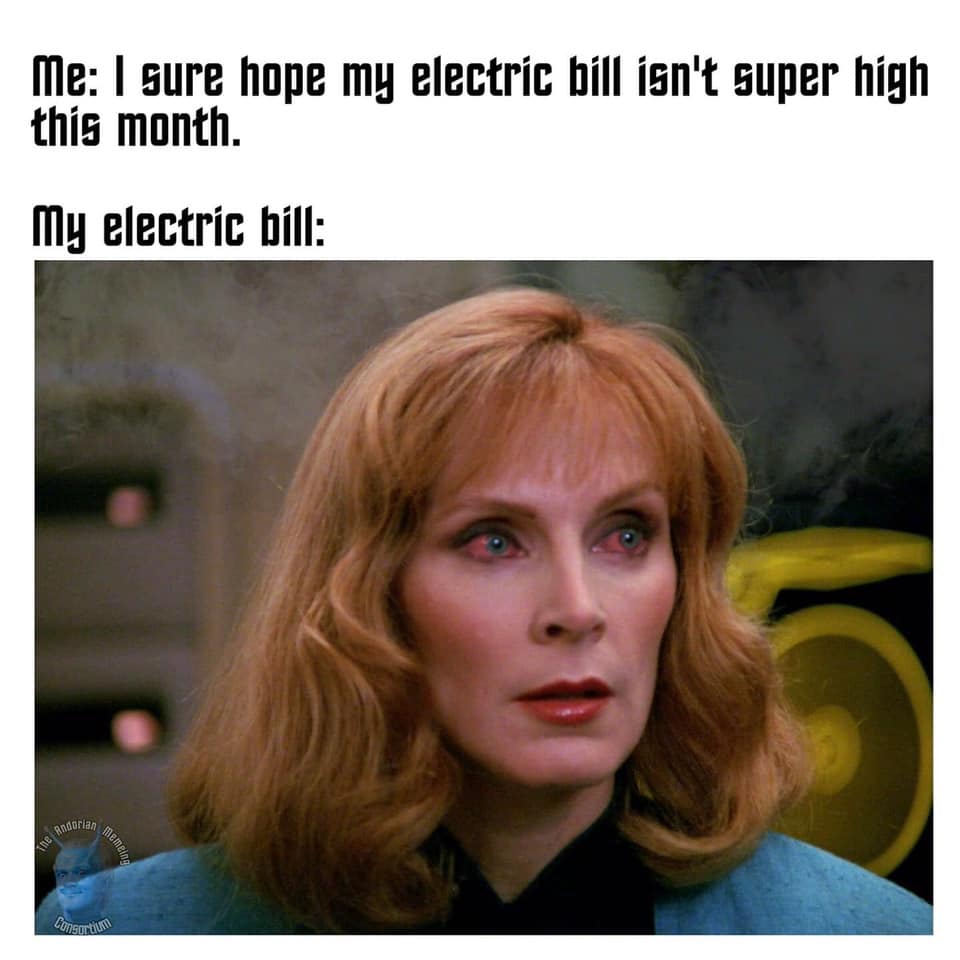 This meme is a humorous take on the concept of a "high" or elevated state, typically associated with substances like marijuana or other recreational drugs. The text above the image reads "I'm not high, I'm just..." and is followed by a blank space, implying that the speaker is trying to downplay their current state. The image is of a woman from the Star Trek: The Next Generation TV series, with a concerned expression.