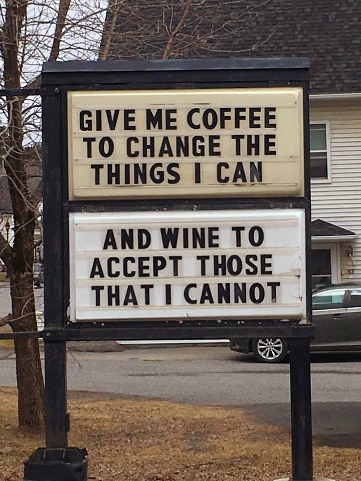 This meme is a humorous take on the popular phrase "I'll have what she's having" from the movie "When Harry Met Sally." The meme features a sign that says "I'll have what she's having... and wine" in response to a customer ordering a coffee. The sign is a playful twist on the original phrase, adding a humorous touch to a common coffee shop experience.