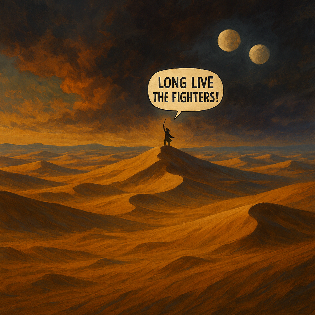 This meme is a play on the iconic phrase "I will not die!" from the 1984 film "Dune," where Paul Atreides says "I will not die! I will not die! I will not die!" The meme takes this phrase and replaces it with "I will...