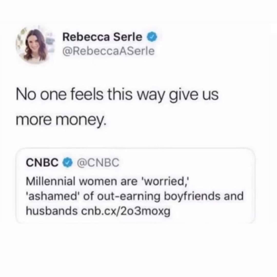 This meme is a screenshot of a Twitter post from user @RebeccaSeres. The post reads: "No one is ever going to do it for us, so we might as well just do it ourselves." Below this text is a quote from the TV show "The Good Place" with the character Michael saying, "No one is ever going to do it for us, so we might as well just do it ourselves." The quote is then followed by the hashtag #TheGoodPlace.