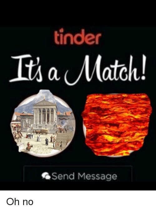 This meme is a screenshot of the popular dating app Tinder, but with a twist. Instead of the usual "It's a match!" notification, the app says "It's a...". The rest of the screen is a blank, black space with a faint image of a... nothing. The only text on the screen is "It's a...".