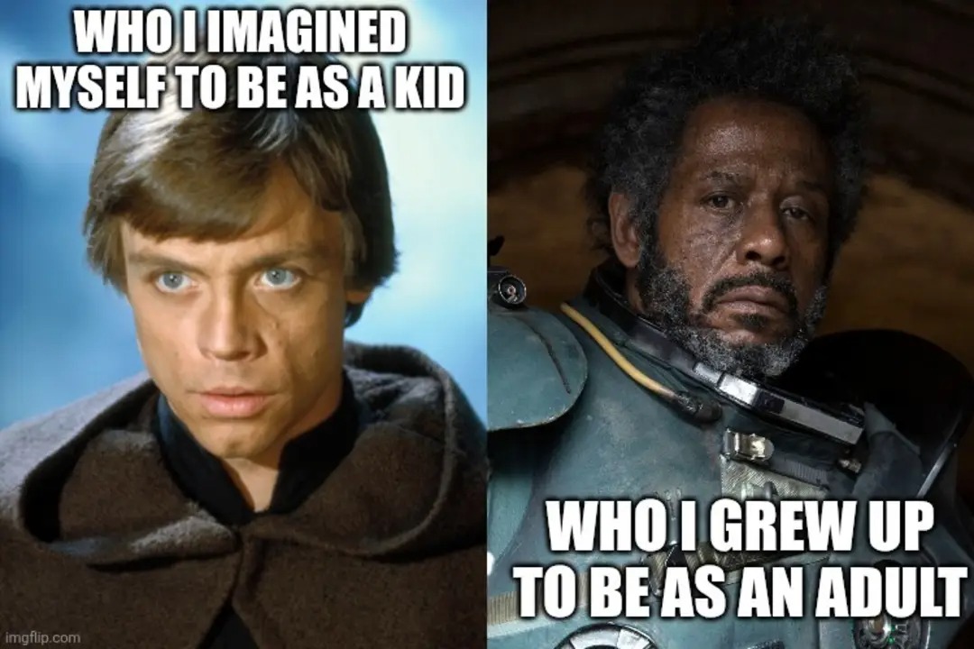 The meme is a humorous commentary on the idea that leftists, or "tankies," often romanticize the past and imagine themselves as part of a historical or cultural movement. The image juxtaposes two characters, Luke Skyw...