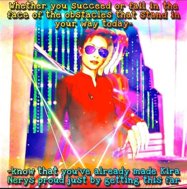 This meme features a photo of a woman with a determined expression, surrounded by a bright and colorful background. The text at the top reads, "When you finally understand the difference between 'good' and 'great'", and the text at the bottom says, "But you still have to work on your 'good'".