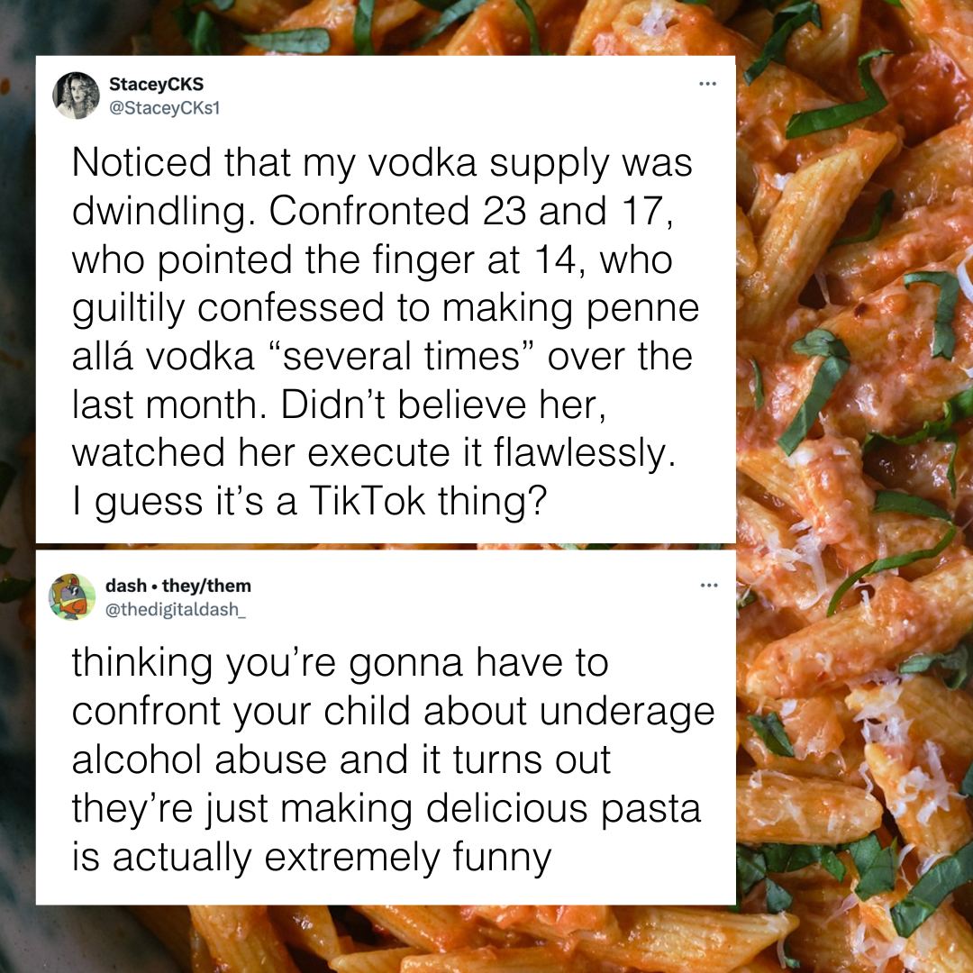 The meme is a humorous comparison between a person's frustration with their dwindling vodka supply and a child's ability to escape their parents' rules. The text reads: "I'm at the point where I'm considering letting my kid watch 17 minutes of a video about the dangers of drinking. I mean, it's not like I'm going to let them drink. I'm just going to let them watch a video about how to drink. They're going to be fine. They're going to be fine. They're going to be fine."
