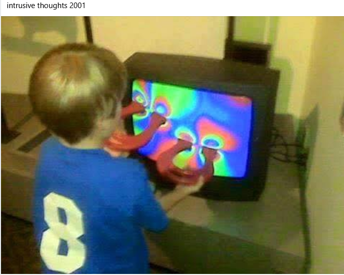 The meme is a photo of a young boy sitting in front of a computer, with a video game controller in his hand. The image is a screenshot of a video game, but it's been altered to show the boy's face in a "dumb" or "stupid" expression, with a red "X" marked through it. The text at the top of the image reads "in 2D".