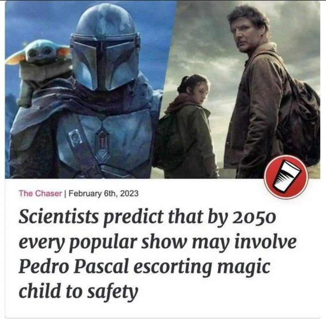 This meme is a screenshot of an article with a provocative title that predicts a future event. The article claims that scientists have predicted that by 2050, every popular TV show will feature a character who is a magical, child-protecting, adult-male-in-a-fantasy-world-who-protects-children-from-harm. The article's title is a play on the popular TV show "The Mandalorian", where a character known as "The Mandalorian" (or "Din Djarin") is a space-faring, adult-male-in-a-fantasy-world-who-protects-children-from-harm.