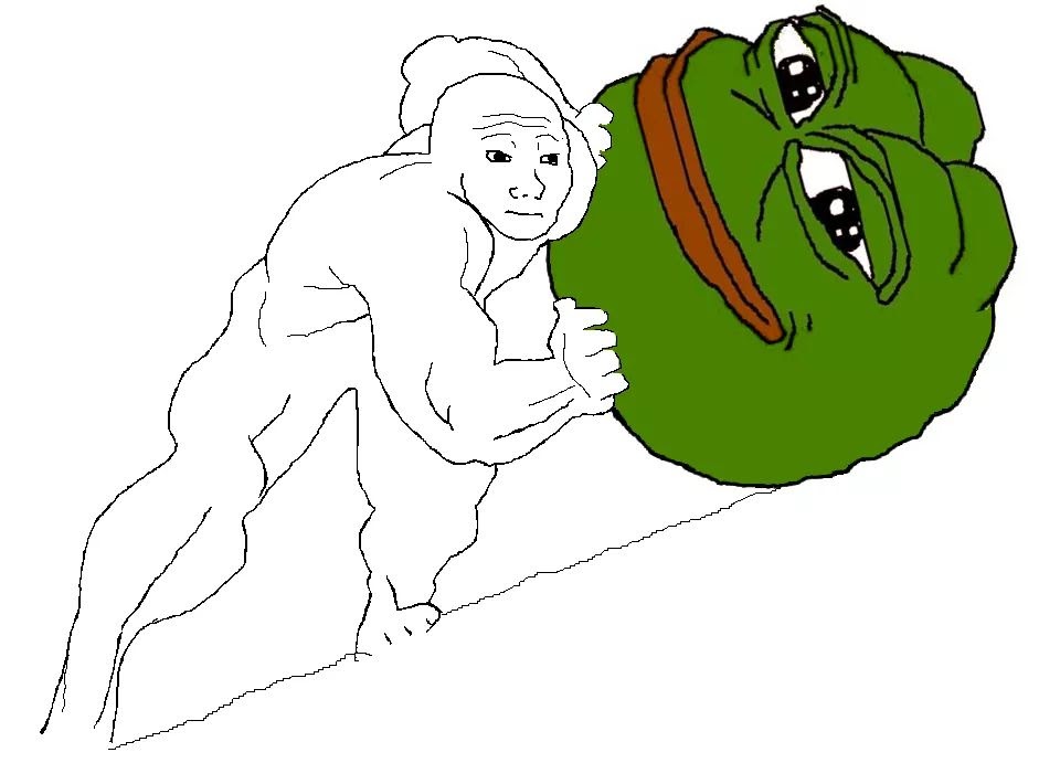 This meme features a character from the internet, Pepe the Frog, and a representation of the ancient Greek myth of Atlas, who is carrying the weight of the world on his shoulders. The image is a humorous commentary on the idea that Pepe is carrying the weight of the internet's memes and expectations, much like Atlas is carrying the weight of the world. The text "I can feel your eyes on me" is often associated with this meme, implying that Pepe is aware of the constant scrutiny and attention from the internet.