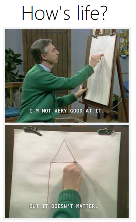 The meme is a screenshot from the 2019 film "A Beautiful Day in the Neighborhood" where the character of Mr. Rogers is speaking directly to the camera. The text on the image reads: "I don't know what it's like to live in your neighborhood. I don't know what it's like to be you. I don't know what it's like to live in your neighborhood." The image is then followed by the text: "I don't know what it's like to live in your neighborhood. I don't know what it's like to be you. I don't know what it's like to live in your neighborhood."