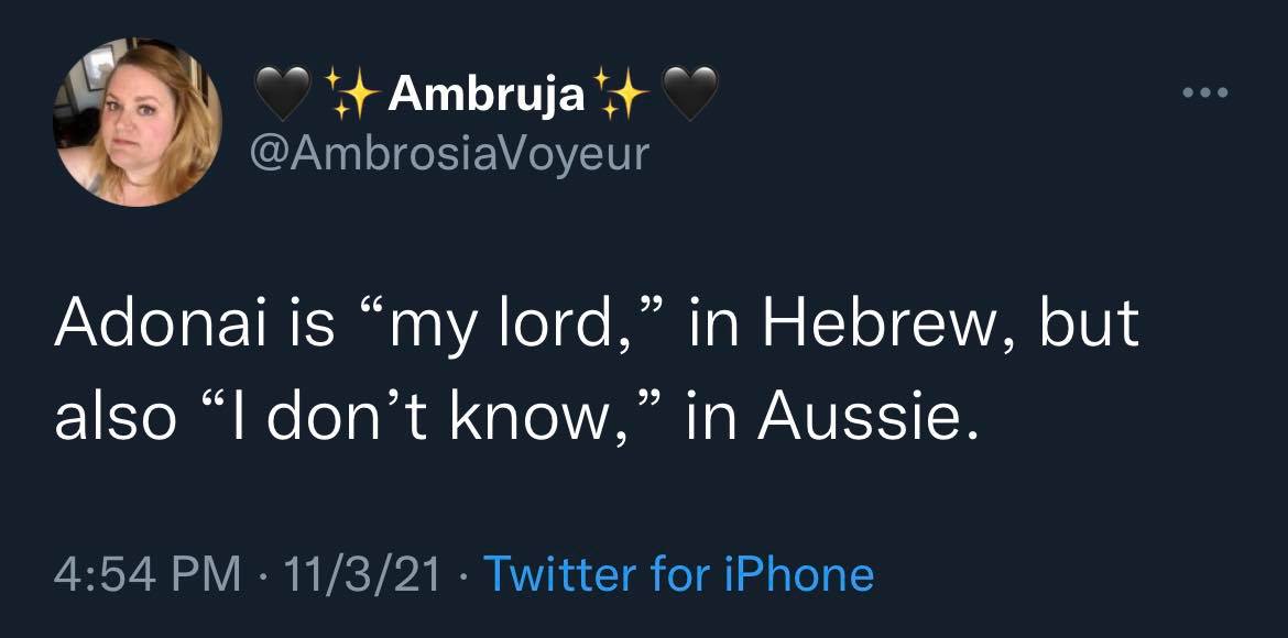 This meme is a humorous commentary on the biblical story of the Israelites' journey to the Promised Land, specifically the story of the Israelites' leader, Moses, and the divine presence known as the "Lord" or "God". The meme pokes fun at the idea of a divine presence being referred to as "Lord" or "God" by a character named "Adonai" (Hebrew for "Lord") who is also referred to as "I don't know" in a Hebrew phrase that translates to "I don't know" in English.